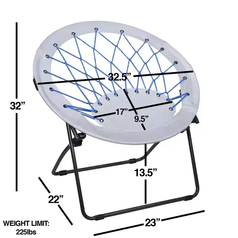 Chaise soucoupe pliante ronde Zenithen Bungee