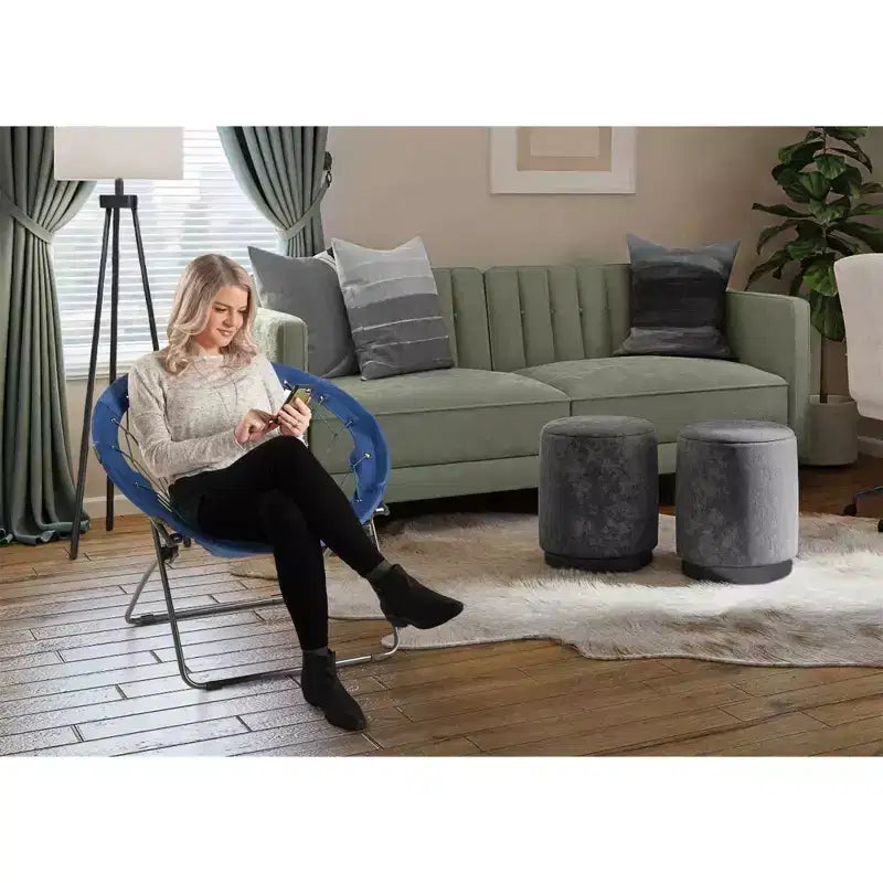 Chaise soucoupe pliante ronde Zenithen Bungee
