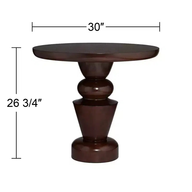 Table piédestal 55 Downing Street Glenn de 76 cm de large en placage de chêne