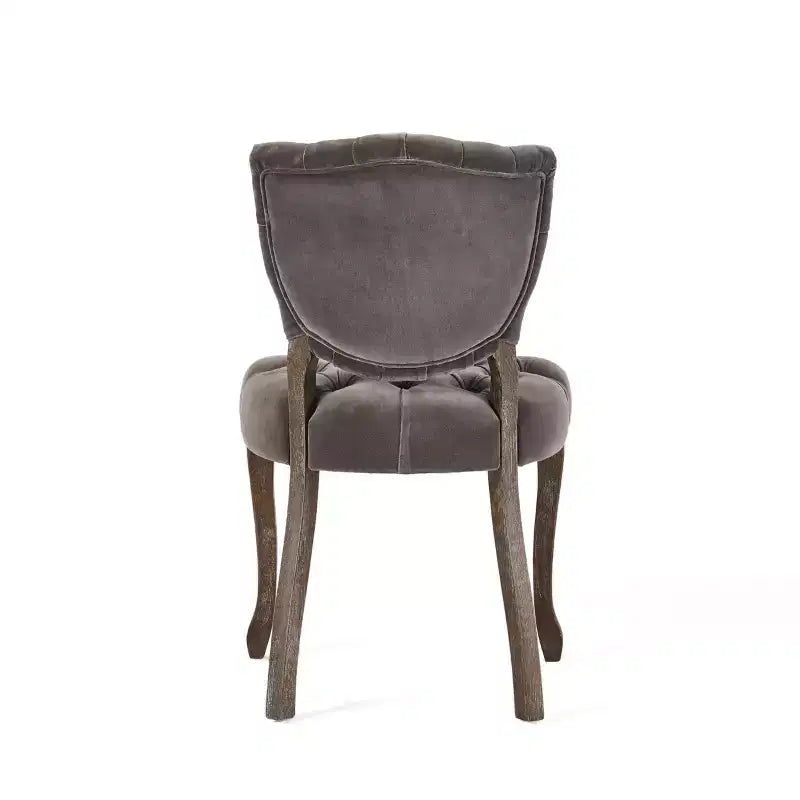 Lot de 2 chaises de salle à manger contemporaines Christopher Knight Home Colosseum avec boutons touffetés et pieds en bois d'hévéa
