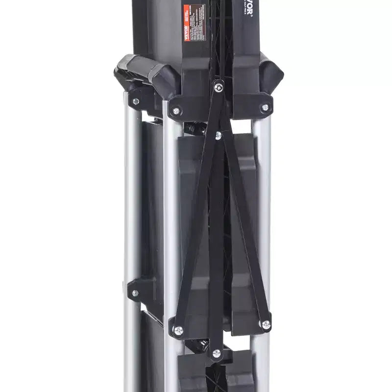 Chariot de service pliable VEVOR, chariot roulant en plastique robuste à 3 étagères de 75 kg, chariot à outils portable pour entrepôt/bureau/maison