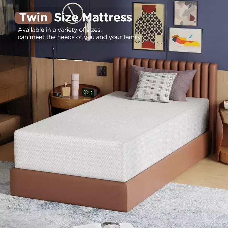 BestMassage Matelas 12 pouces en mousse à mémoire de forme au gel, fermeté moyenne, pour un sommeil frais et un soulagement de la pression, certifié CertiPUR-US