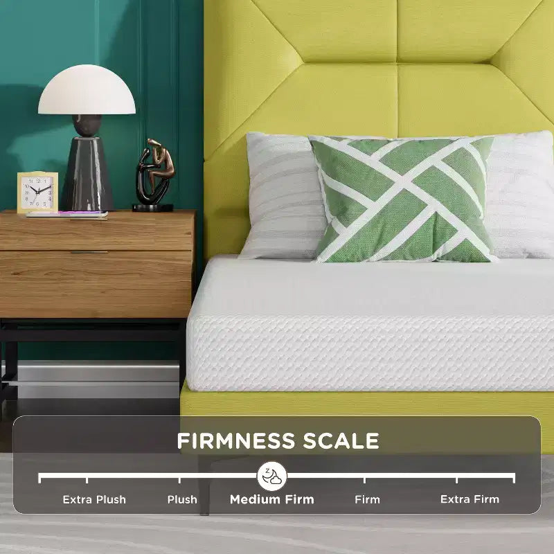 BestMassage Matelas en mousse à mémoire de forme et gel de 20 cm, fermeté moyenne, pour un sommeil frais et un soulagement de la pression, certifié CertiPUR-US.