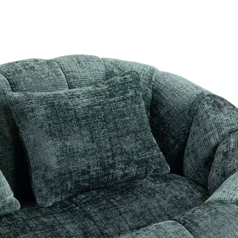 Canapé-poire GDFStudio Anna Chenille Tufted 57,06" L avec 2 coussins