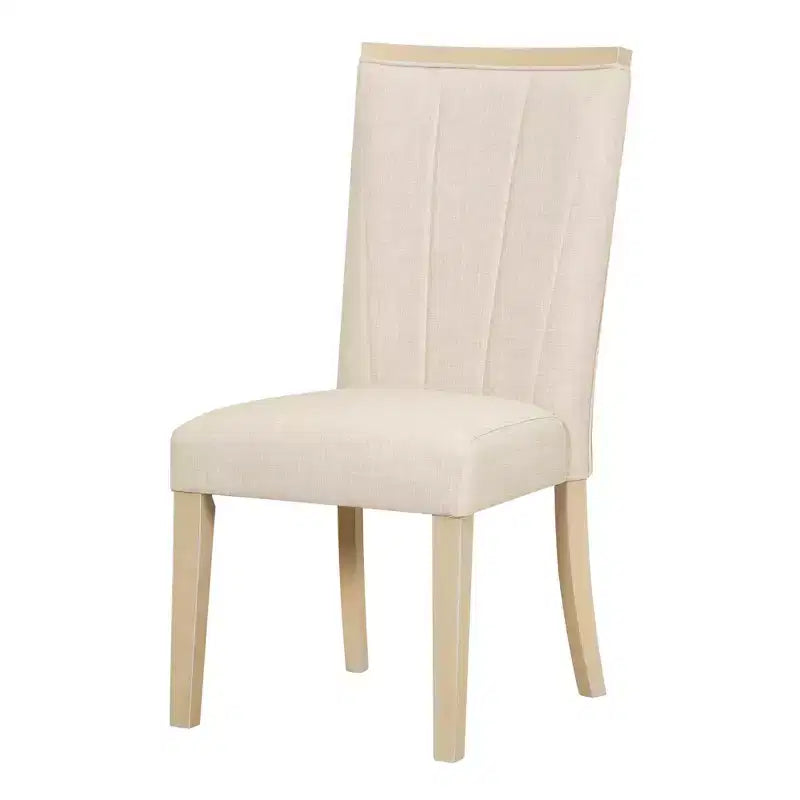 Ensemble de salle à manger 6 pièces avec table extensible et rallonge amovible, 4 chaises de salle à manger rembourrées et un banc, Naturel+Beige - ModernLuxe
