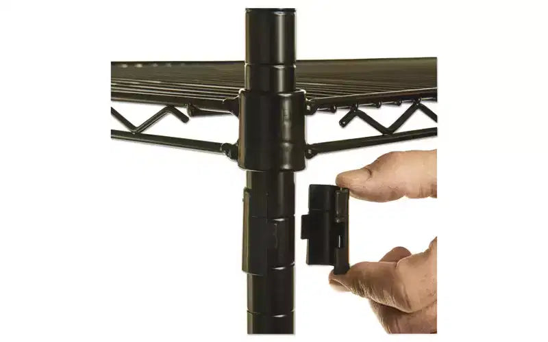 Kit d'étagères métalliques Alera certifiées NSF à 4 niveaux avec roulettes, 48l x 18p x 72h, noir