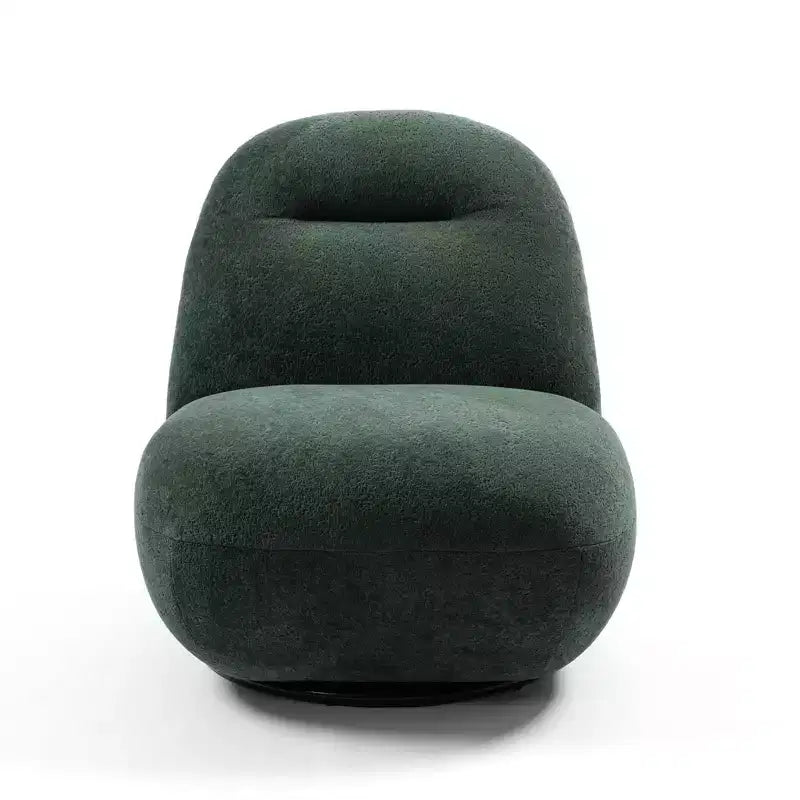 GDFStudio Cornelia Fauteuil sans accoudoirs en velours en forme de L pivotant moderne de 29,92 po de hauteur