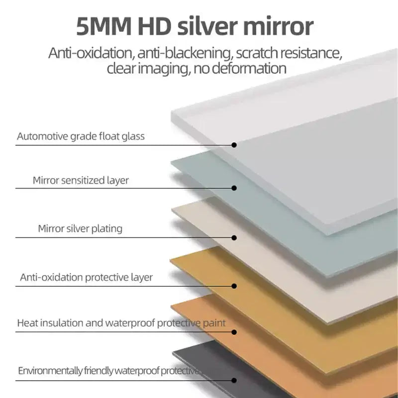Miroir pleine longueur 70 x 31 pouces, cadre en alliage d'aluminium blanc, à poser ou mural, haute définition, incassable