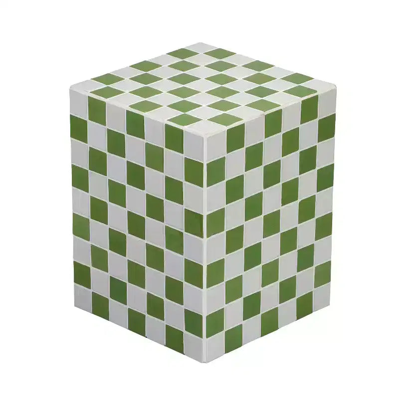Table d'appoint rectangulaire en céramique carreautée JONATHAN Y Callista, style bohémien moderne