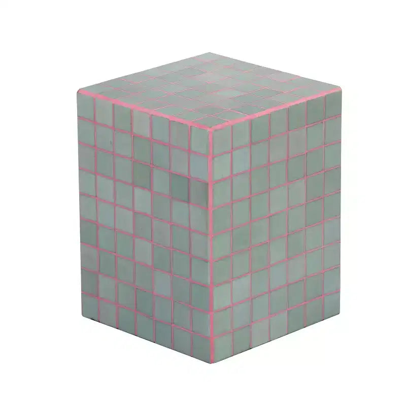 Table d'appoint rectangulaire en céramique carreautée JONATHAN Y Callista, style bohémien moderne