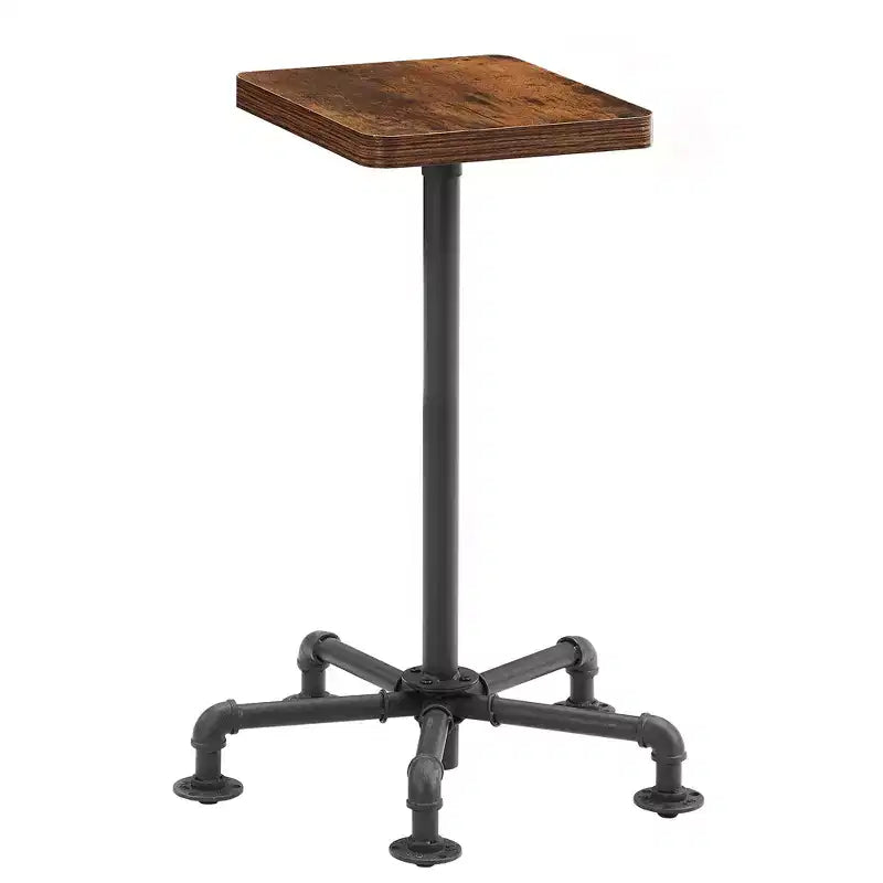 VECELO Tabourets de Bar Hauteur Comptoir Lot de 2, Chaises de Salle à Manger avec Dossier et Pieds pour la Maison ou la Cuisine, Montage Facile, Marron