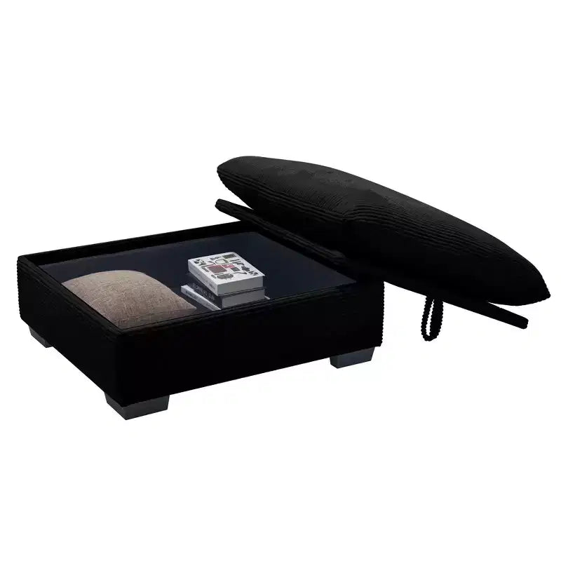 Christopher Knight Home Nelly Pouf de rangement en velours côtelé de 93 cm