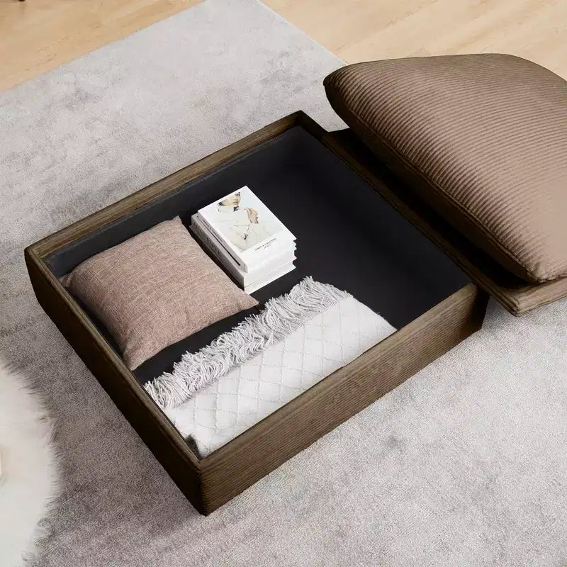 Christopher Knight Home Nelly Pouf de rangement en velours côtelé de 93 cm