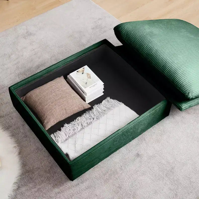 Christopher Knight Home Nelly Pouf de rangement en velours côtelé de 93 cm