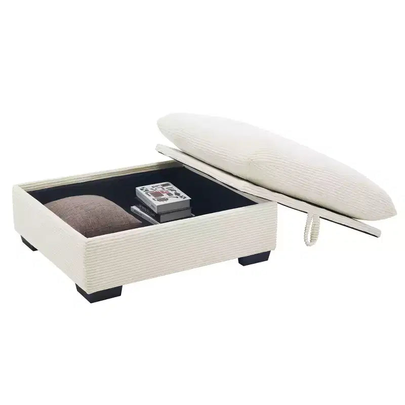 Christopher Knight Home Nelly Pouf de rangement en velours côtelé de 93 cm