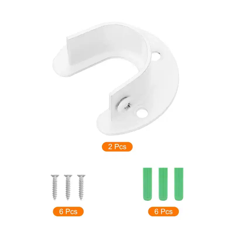 2 supports de tringle d'armoire à bride en U Unique Bargains