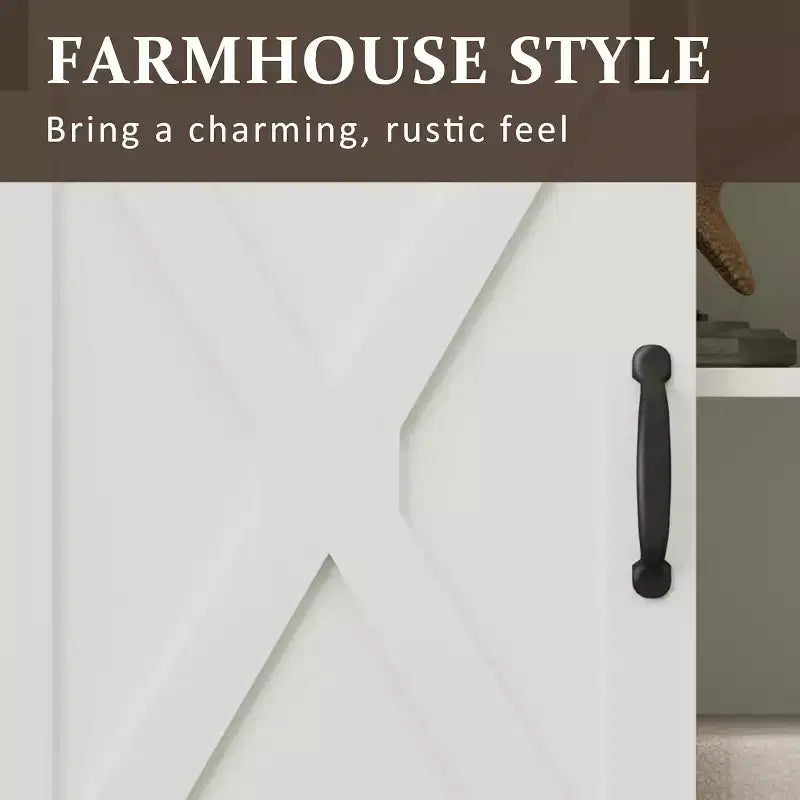 Meuble TV Heynemo Farmhouse pour cheminée de 23 pouces, meuble de divertissement de 34 pouces de haut pour téléviseur de plus de 65 pouces, console TV avec porte coulissante de grange (sans cheminée)