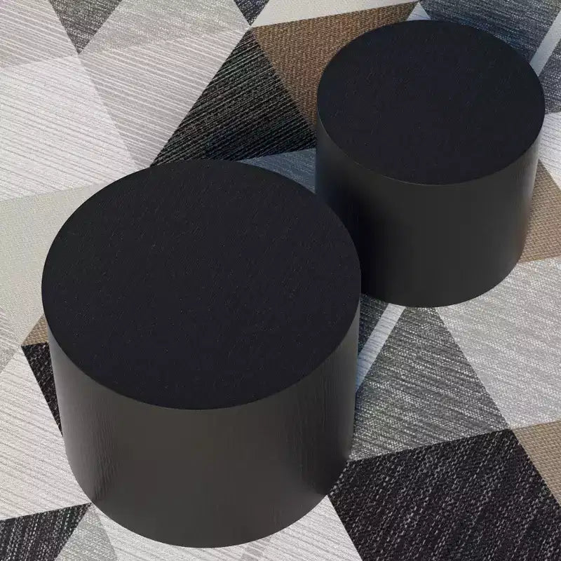 MAYEERTY Lot de 2 tables basses rondes sans montage pour salon, bureau, chambre