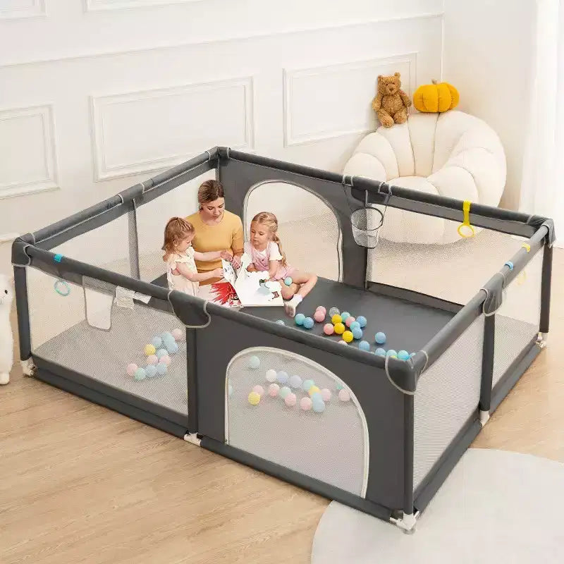 GOTGELIF Parc Bébé 79x79 4 Panneaux Grand et Sécurisé Parc de Jeu Portable