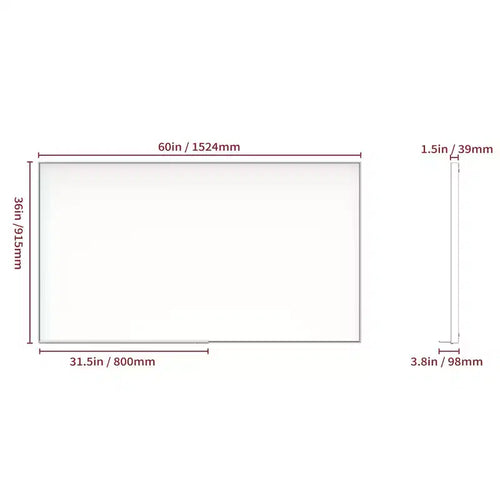 Miroir de salle de bain moderne 60x36 avec cadre noir : Grand format, Aluminium, Fixation murale, Vertical/Horizontal