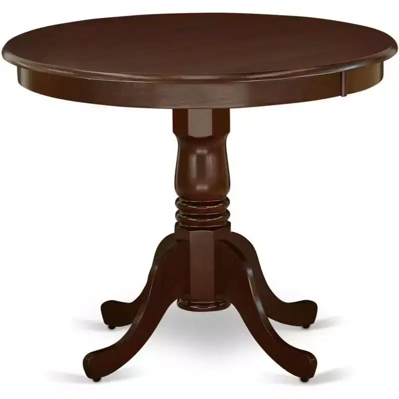 Plateau de table rond moderne HomeStock et pieds de table à manger en bois asiatique