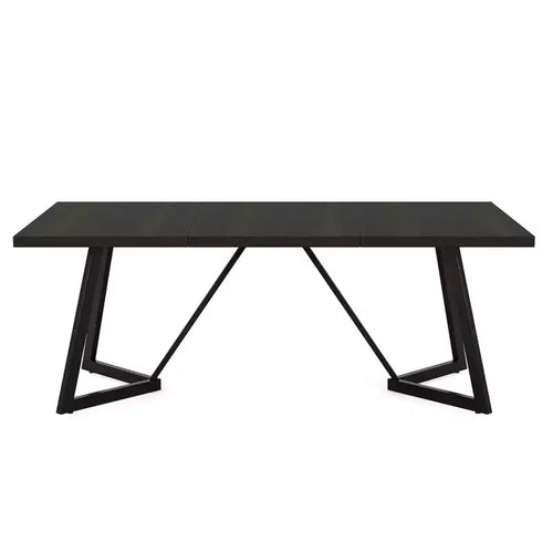 Lantine 70.87-Inch Large Dining Table for 4-6, Modern Rectangular Dining Room Table with Metal Frame