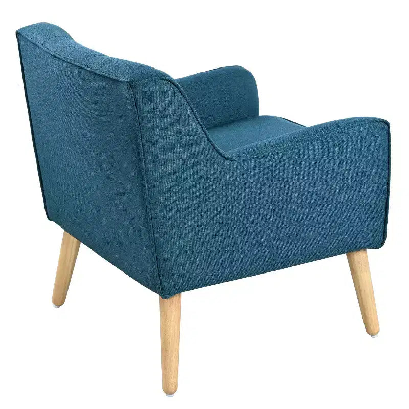 Fauteuils d'appoint modernes Okak du milieu du siècle pour chambre à coucher, fauteuil d'appoint en tissu capitonné avec pieds en bois massif pour salon