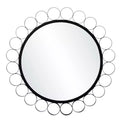 Abdella Round Decorative Mirror - Black - SEI