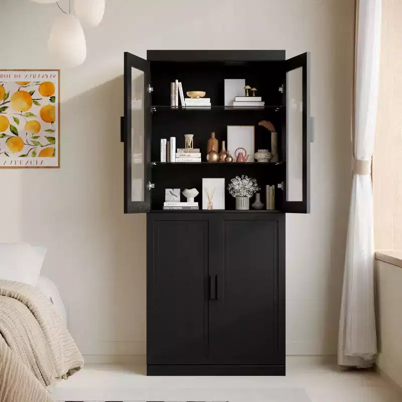 Meuble de rangement en verre, style minimaliste de couleur unie, combinaison libre de modules, étagères extensibles adaptées au rangement multi-scènes