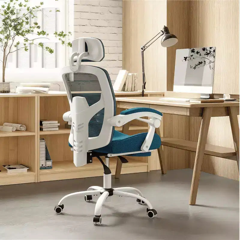 MAYEERTY Chaise de bureau pivotante à 360° réglable en hauteur, siège pneumatique, capacité de poids de 125 kg