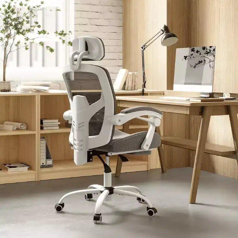 MAYEERTY Chaise de bureau pivotante à 360° réglable en hauteur, siège pneumatique, capacité de poids de 125 kg