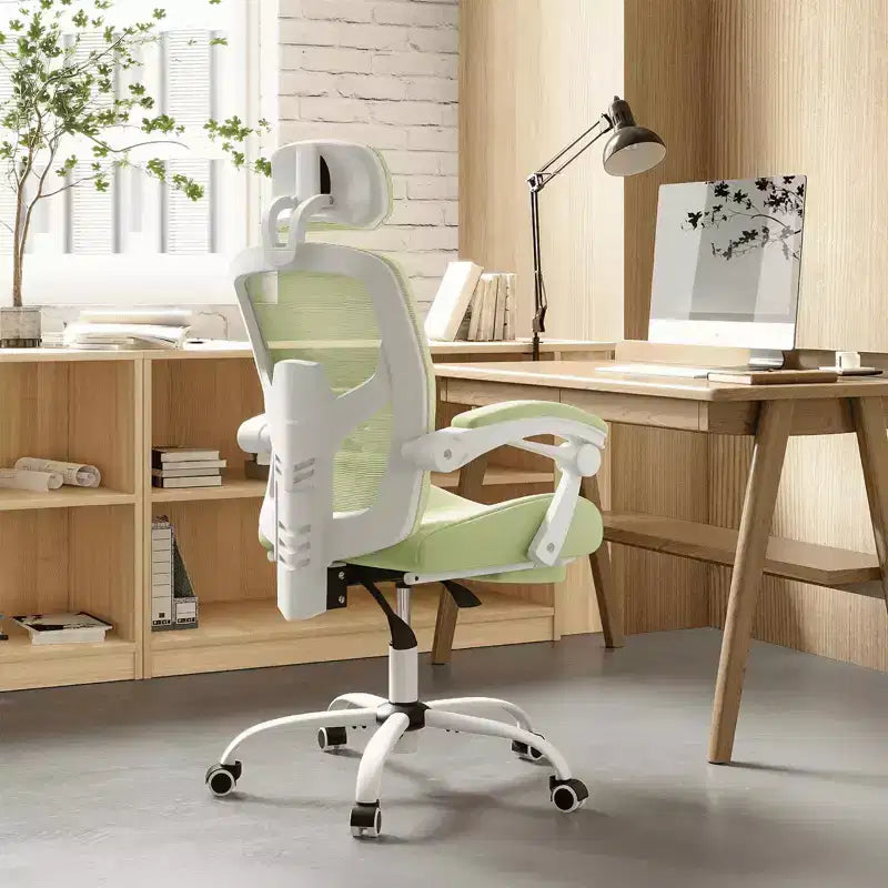 MAYEERTY Chaise de bureau pivotante à 360° réglable en hauteur, siège pneumatique, capacité de poids de 125 kg