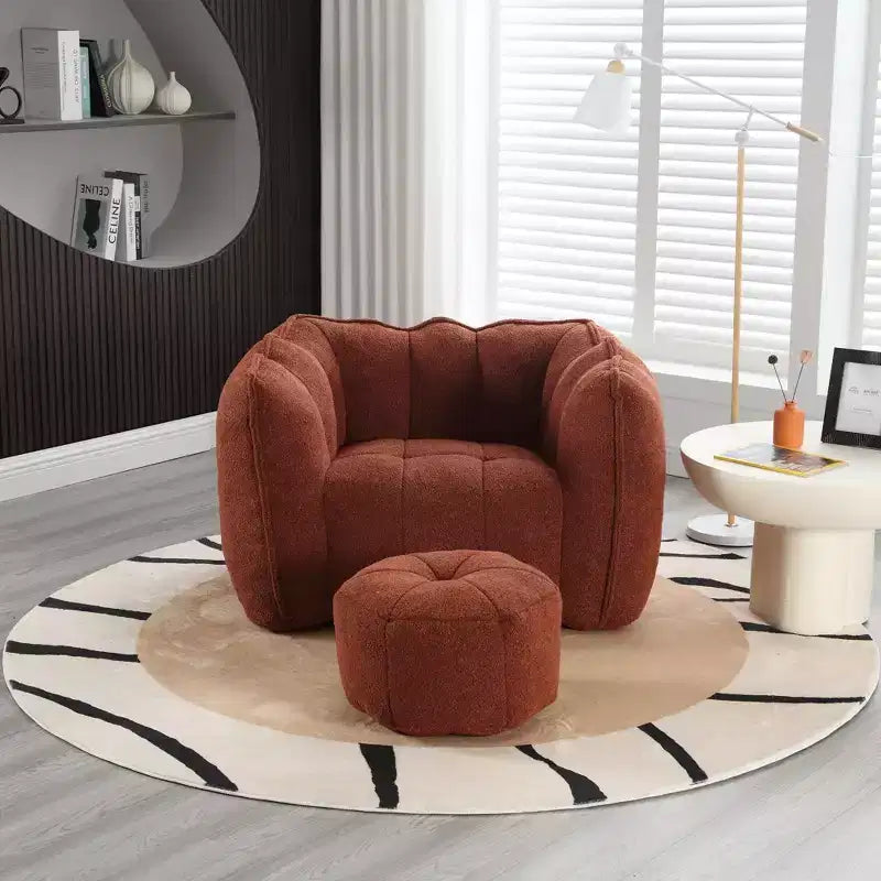 Fauteuil poire souple en mousse (copeaux) haute résilience pour salon et chambre à coucher