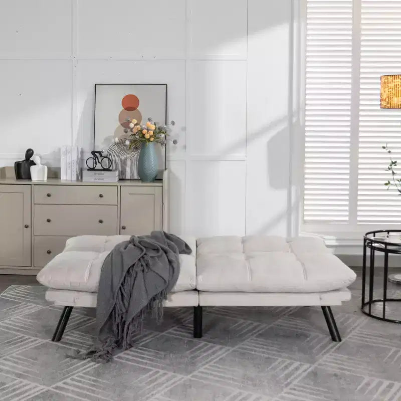 Canapé-lit futon moderne Okak, canapé-lit convertible pour petits appartements, salon