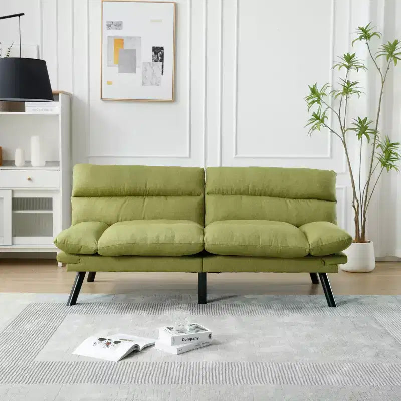 Canapé-lit futon moderne Okak, canapé-lit convertible pour petits appartements, salon