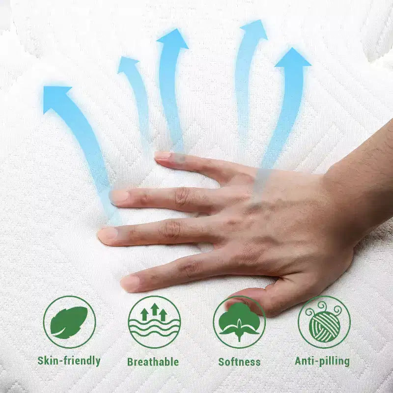 Matelas Hybride Swedrea, Mousse à Mémoire de Forme Respirante Refroidissante (Fermeté Moyenne), en Boîte, Blanc