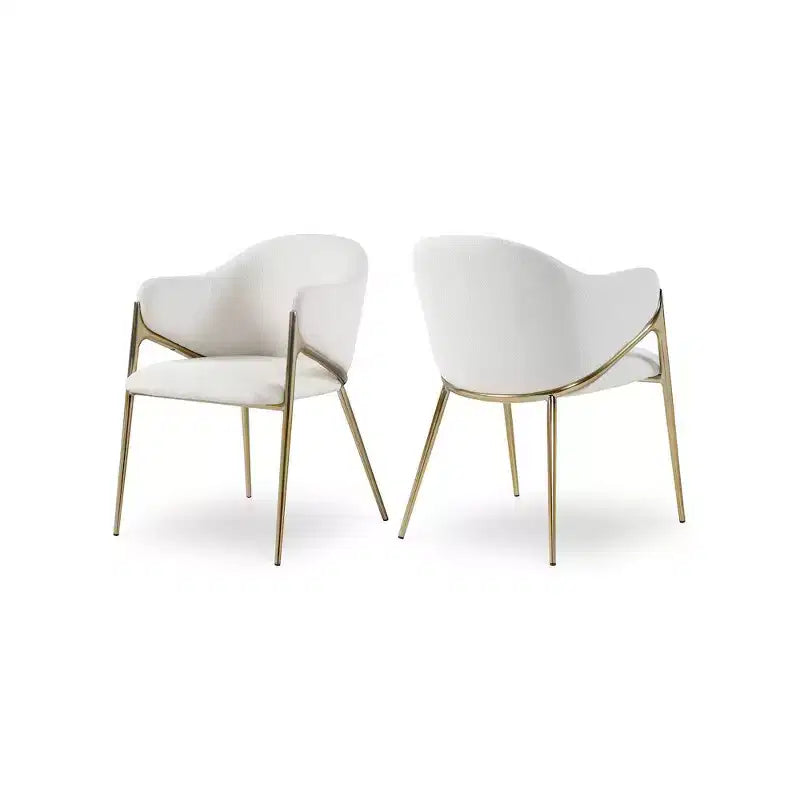 Meridian Furniture, Chaise de salle à manger en tissu bouclé Nial