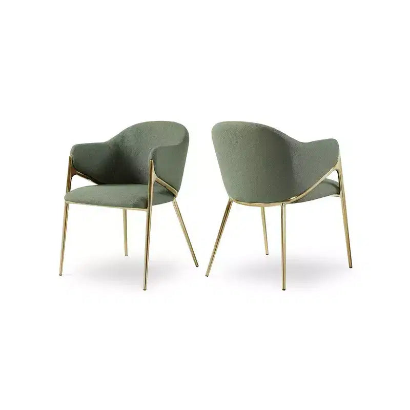 Meridian Furniture, Chaise de salle à manger en tissu bouclé Nial