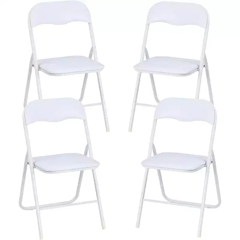 Chaises pliantes, chaises pliantes portables en métal avec coussin pour événements intérieurs et extérieurs, patins antidérapants, chaises empilables