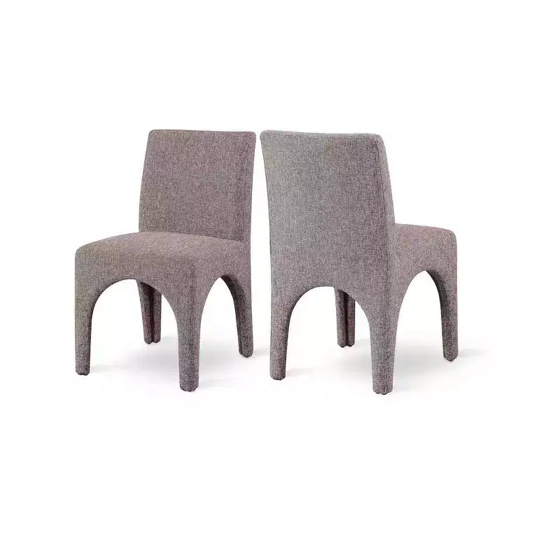 Meridian Furniture, chaise de salle à manger en tissu texturé lin Gramercy