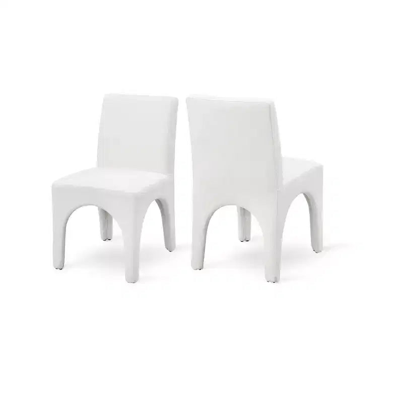 Meridian Furniture, chaise de salle à manger en tissu texturé lin Gramercy