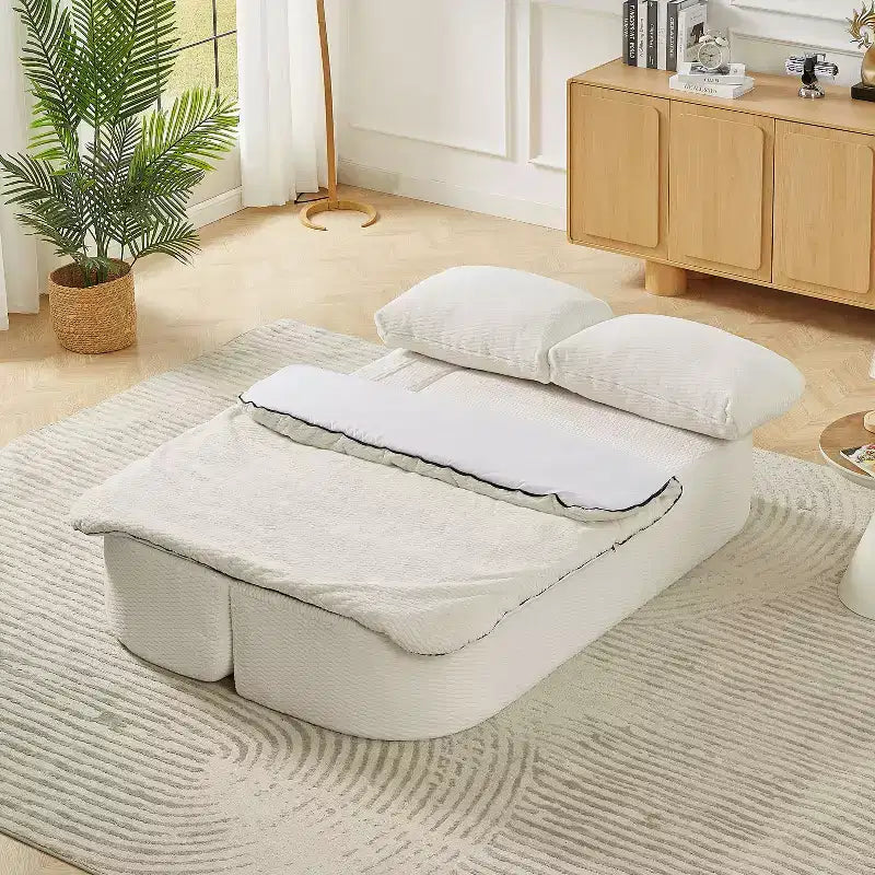 TUYOHW Canapé-lit convertible 74,8", canapé pliant 2-en-1 avec coussin et couverture, canapé-lit pour salon, chambre, appartement, aucun assemblage requis