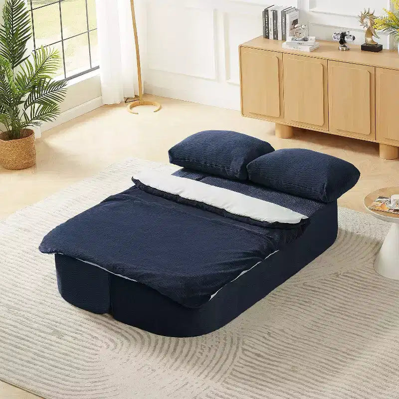 TUYOHW Canapé-lit convertible 74,8", canapé pliant 2-en-1 avec coussin et couverture, canapé-lit pour salon, chambre, appartement, aucun assemblage requis