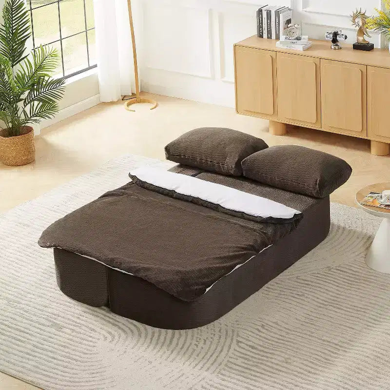 TUYOHW Canapé-lit convertible 74,8", canapé pliant 2-en-1 avec coussin et couverture, canapé-lit pour salon, chambre, appartement, aucun assemblage requis