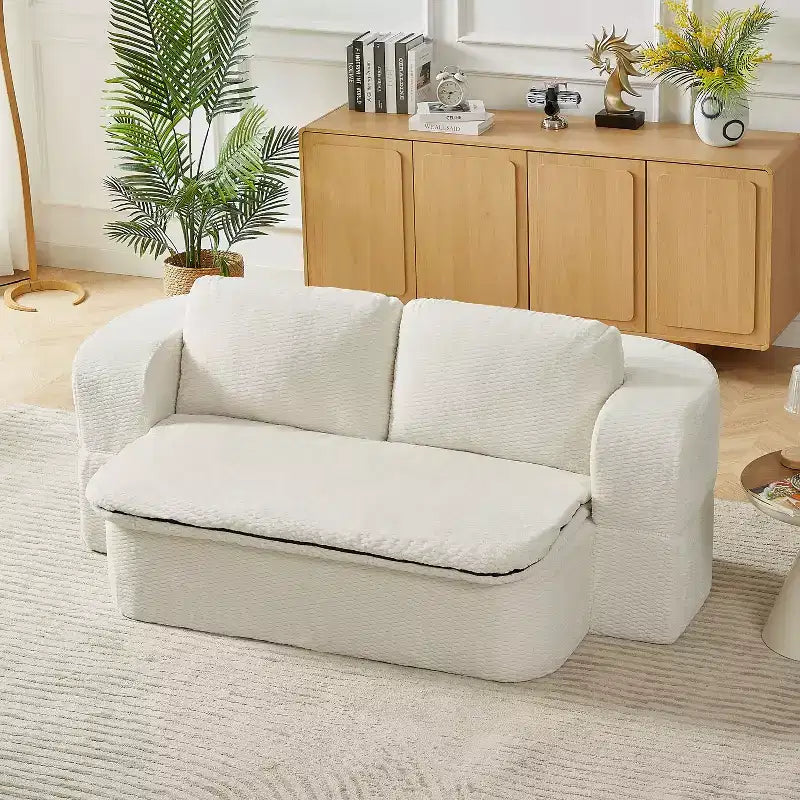 TUYOHW Canapé-lit convertible 74,8", canapé pliant 2-en-1 avec coussin et couverture, canapé-lit pour salon, chambre, appartement, aucun assemblage requis