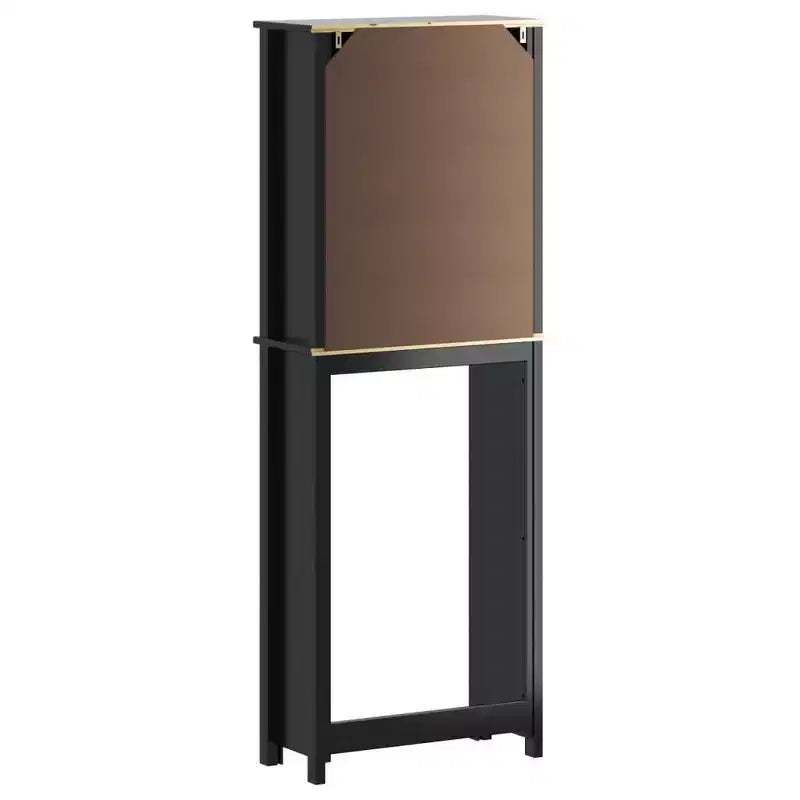 vidaXL Meuble lave-linge BERG noir 29,9x10,6x64,8 cm bois massif