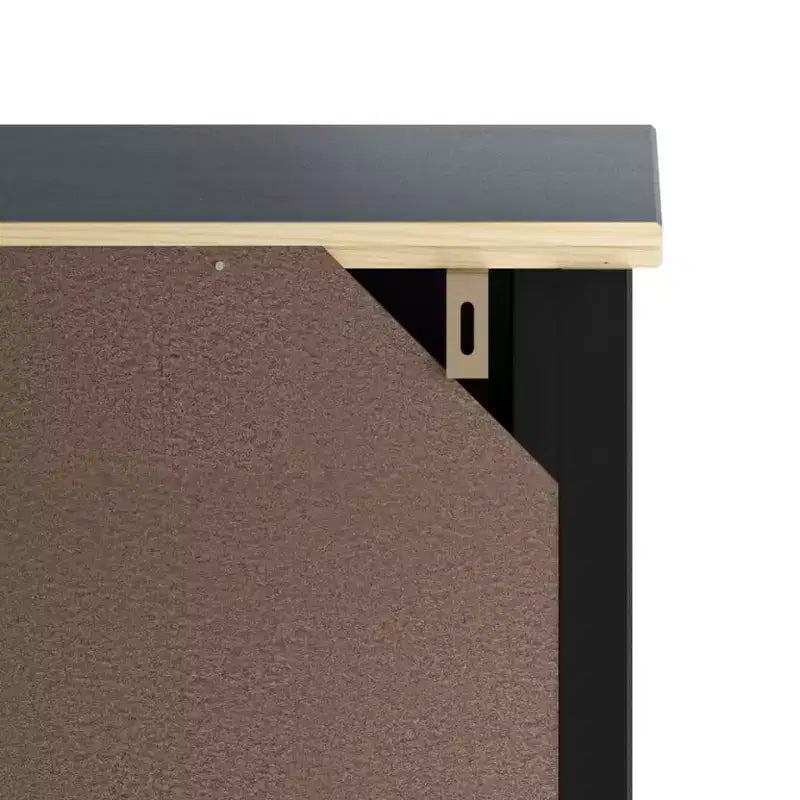 vidaXL Meuble lave-linge BERG noir 29,9x10,6x64,8 cm bois massif