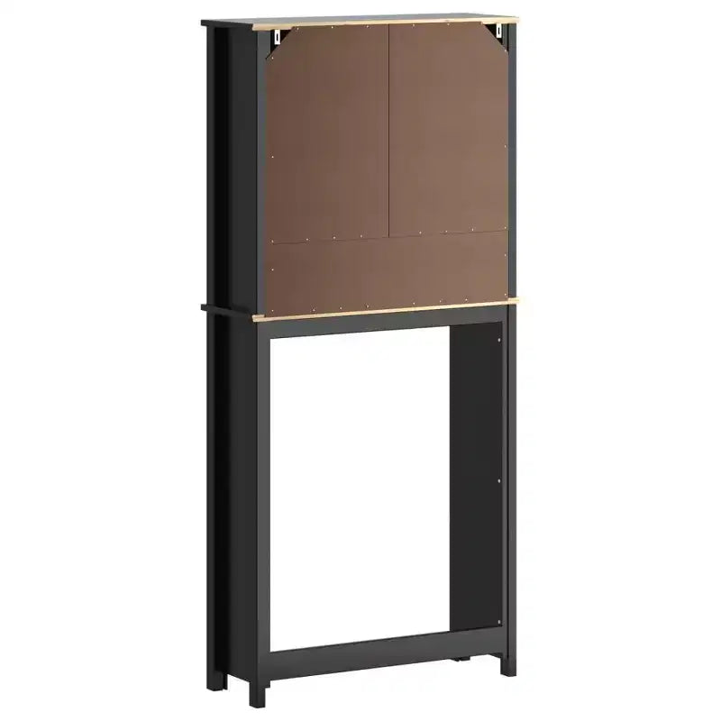 vidaXL Meuble lave-linge BERG noir 29,9x10,6x64,8 cm bois massif
