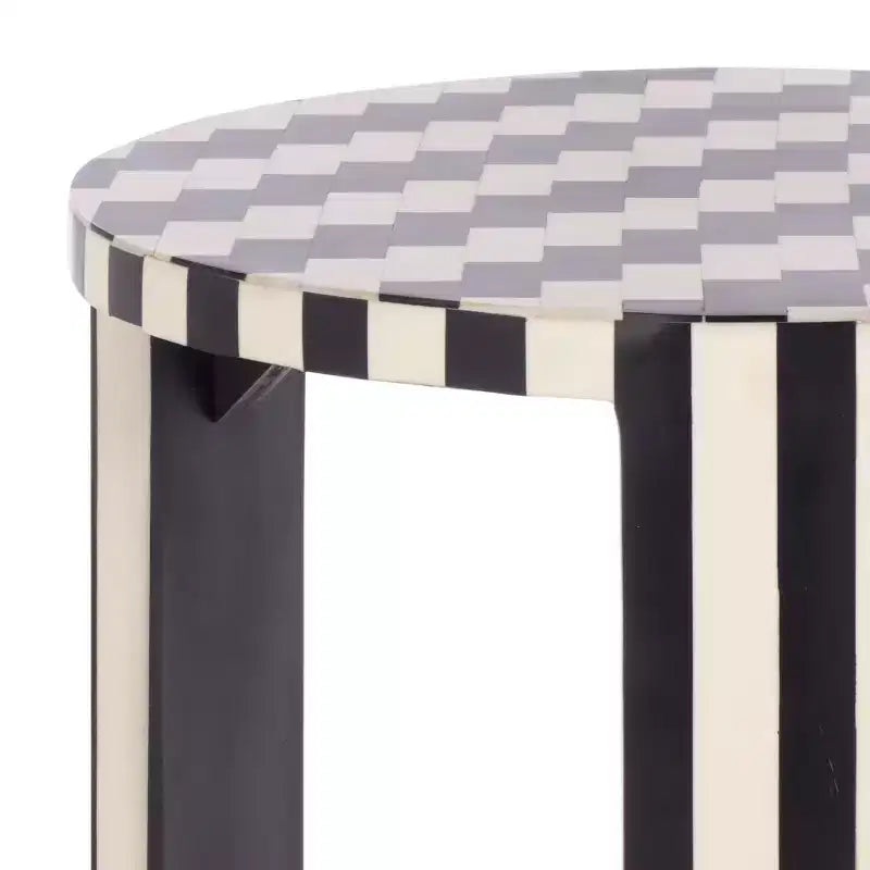 Table d'appoint Rina - ACC3232 - Noir/Blanc - Safavieh