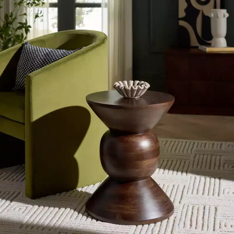 Table d'appoint ronde Pascual - ACC3258 - Noyer - Safavieh